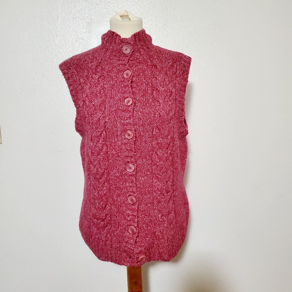 L.L. Bean Light Plum Knit Sweater Vest Size Large